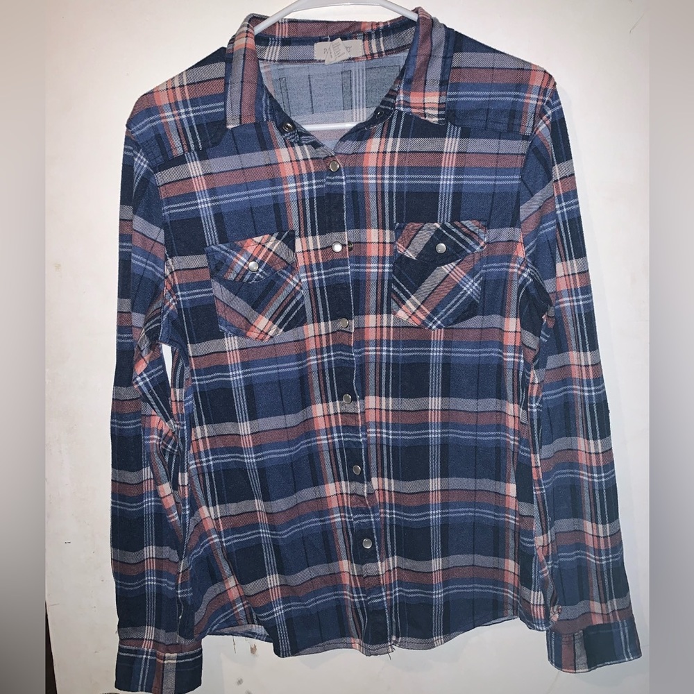 checkered button up